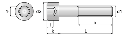 M2-M10 hexagon socket head cap screws 12.9 level extended hexagon socket screws